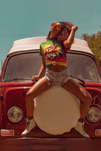 Load image into Gallery viewer, Cooyah Jamaica. Women&#39;s Irie Vibes Only graphic tee. Bohemian style. One Love.

