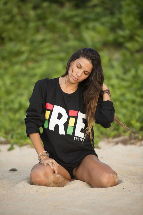 Cooyah Jamaica long sleeve irie graphic tees with reggae graphics