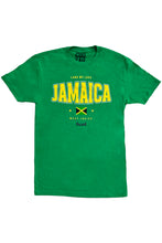 Load image into Gallery viewer, Cooyah Clothing. Jamaica Land We Love graphic tee in green. Men&#39;s crew neck, short sleeve, ringspun cotton. Jamaican streetwear brand. IRIE

