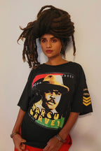 Marcus Garvey graphic tee. Ringspun cotton, crew neck, short sleeve, mens' t-shirt. Jamaican clothing brand