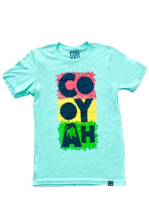 Cooyah Clothing short sleeve Men's Jamaica graphic Tee Shirt, Ring Spun, Crew Neck, Street Wear Reggae Style.  Mint green tee.