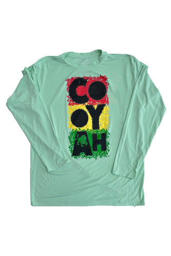 Cooyah mint green dri-fit uv sun protection long sleeve shirt.