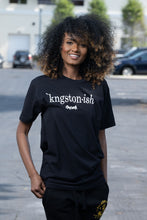 Load image into Gallery viewer, Cooyah Clothing. Kingstonish graphic tee. Women&#39;s black t-shirt. Kingston, Jamaica
