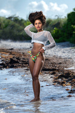 Load image into Gallery viewer, Women&#39;s Mesh Beach Cover-up Top by Cooyah Clothing.  We are a Jamaican swimwear company established in 1987.
