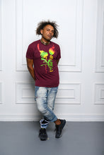 Load image into Gallery viewer, Cooyah Jamaica. Men&#39;s Tun It Up Rasta tee. Featuring a design with headphones screen printed in reggae colors. Short sleeve, ringspun cotton. Jamaican streetwear clothing since 1987.
