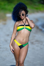 Load image into Gallery viewer, COOYAH Paradise Bandeau Bikini Set.  Jamaican colors.
