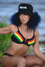 Load image into Gallery viewer, Cooyah Jamaica. Negril bikini set. Jamaican beachwear clothing brand since 1987.  Rasta colors swimwear

