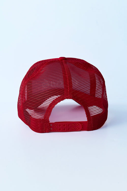 Red Mesh Trucker Hat