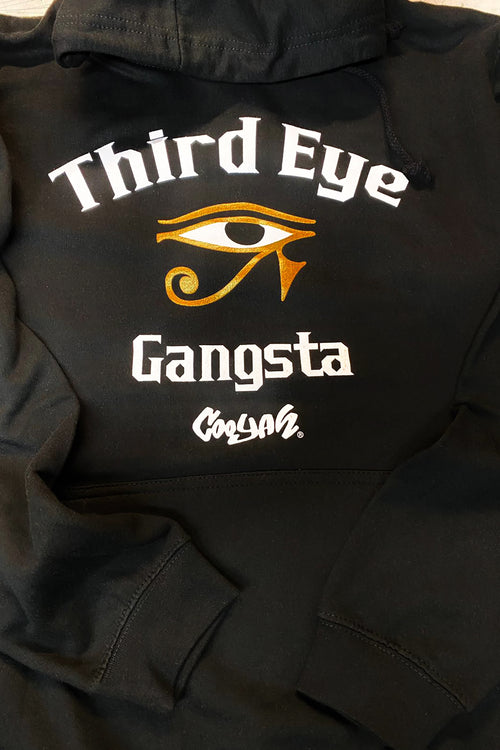 Cooyah - Men's Black Third Eye Gangsta Pullover Hoodie.