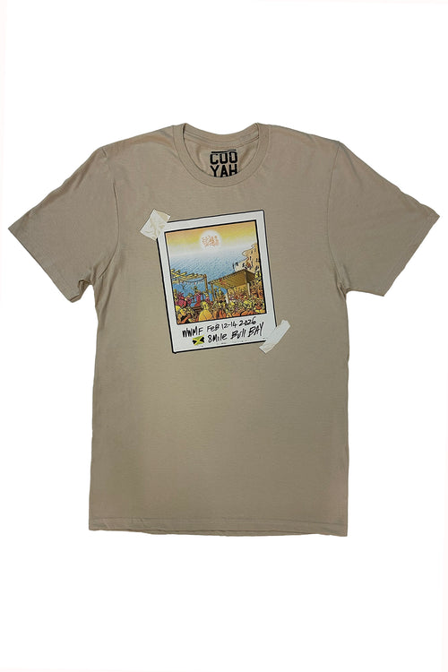 Wickie Wackie X Cooyah Collaboration graphic tee.   Reggae music festival in Jamaica.