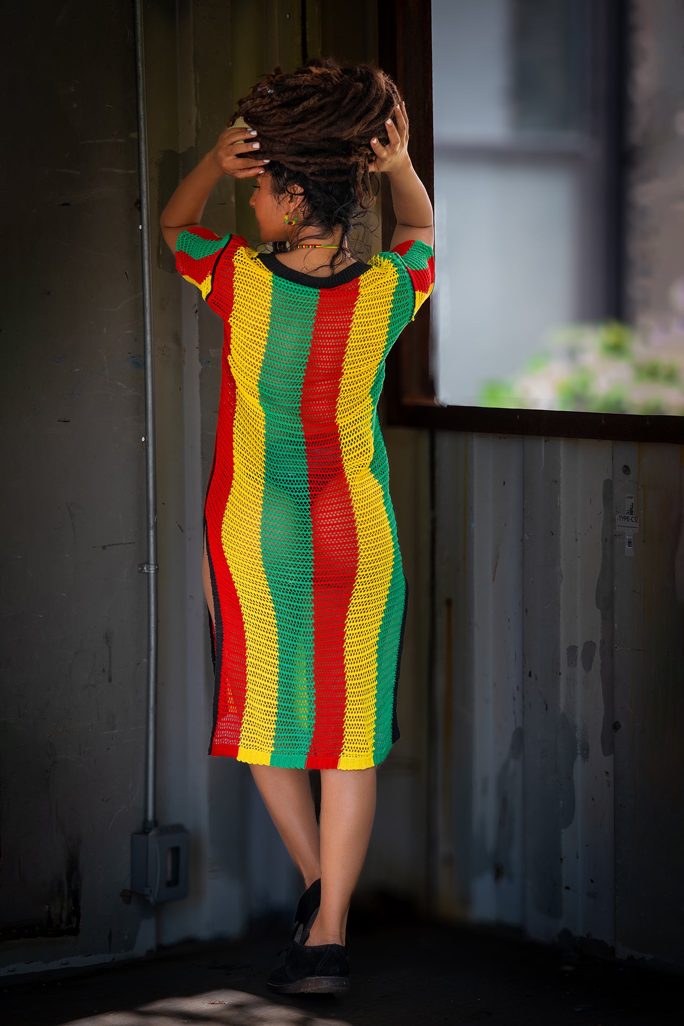 Cooyah Women's Rasta Mesh Beach Dress One Size