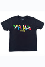 Load image into Gallery viewer, Cooyah Jamaica. Kid&#39;s Yea Mon black graphic tee. Reggae style, ringspun cotton. Jamaican clothing brand. IRIE
