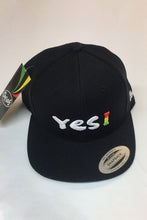 Load image into Gallery viewer, Cooyah Clothing. Yes I snapback with reggae colors design. Jamaican clothing brand since 1987. IRIE
