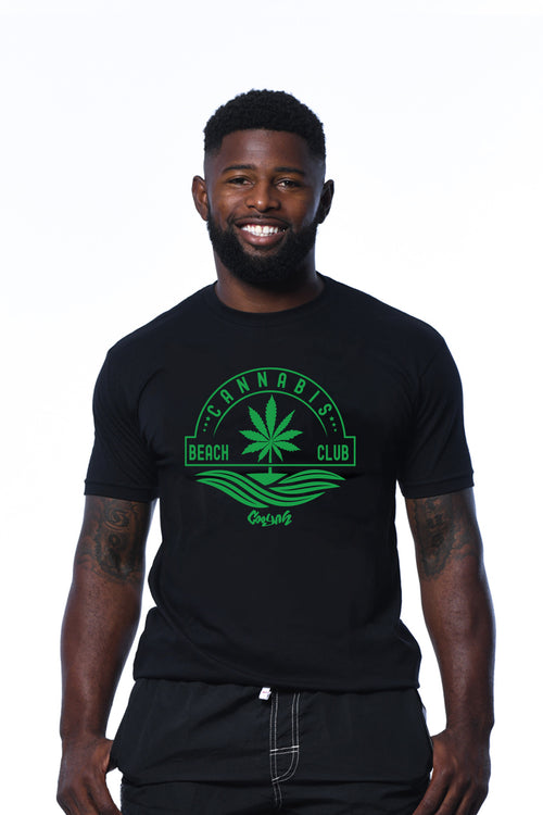 Cannabis Beach Club graphic tee by Cooyah Clothing