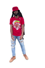 Load and play video in Gallery viewer, Cooyah Jamaica, Vintage men&#39;s short sleeve graphic tee with Haile Selassie graphic and Ethiopian Flag design. We are a Jamaican clothing brand established in 1987. Rasta
