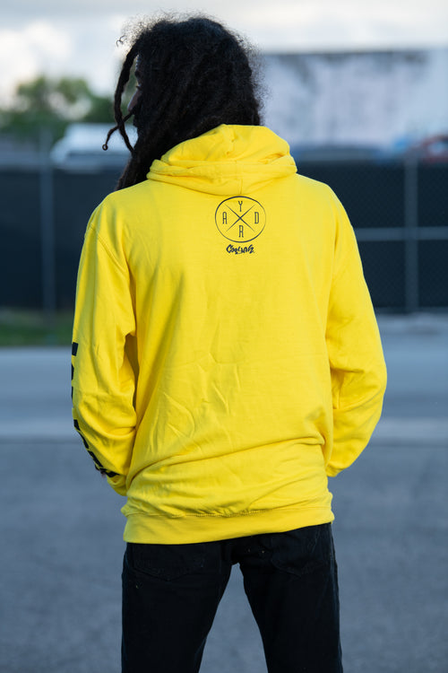 COOYAH JAMAICA - Yellow Irie Yard men's Hoodie.  As a Jamaican owned clothing brand since 1987, we take pride in bringing you this classic piece. Don't wait, get yours now!