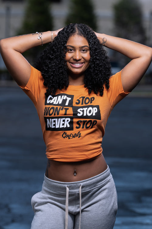 Cooyah Can't Stop Won't Stop relaxed fit t-shirt  in orange
