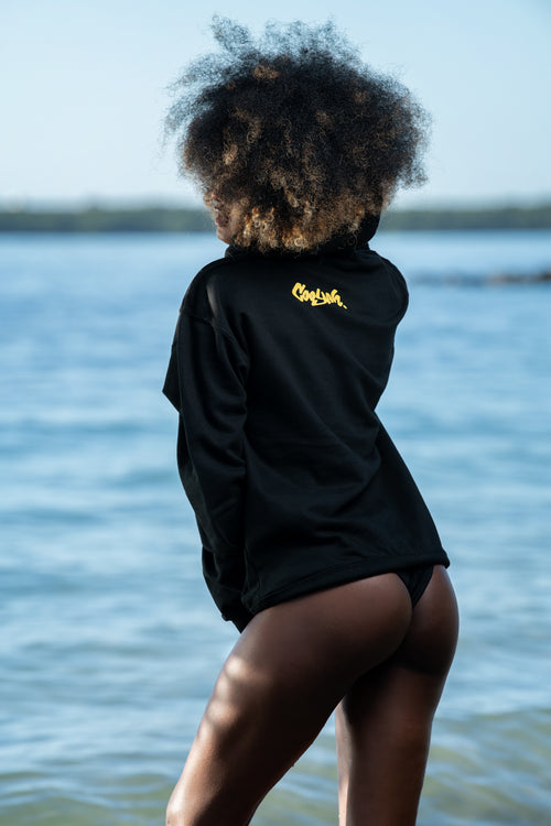 Women's black Cooyah Hoodie.  Yea Mon.