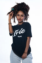 Cooyah Jamaica.  Women's Irie T-Shirt.  Crew neck, short sleeve, boyfriend tee.  Jamaican reggae clothing brand.