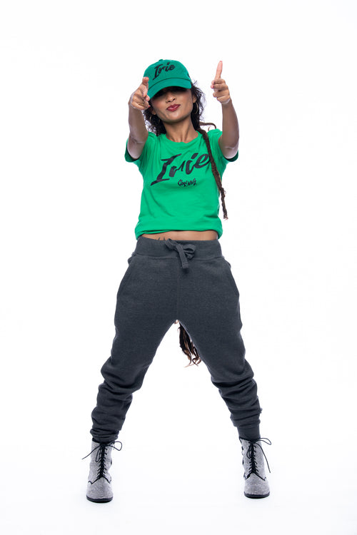 Cooyah Clothing. IRIE Jamaica cap and graphic tee in green. Reggae hats and accessories