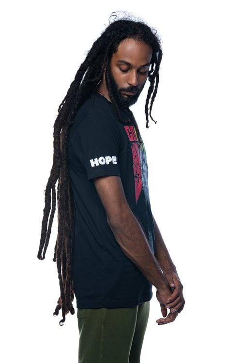 Hope and Pray rasta lion graphic tee by Cooyah Clothing.  Shop Jamaican streetwear worldwide at cooyah.com
