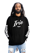 COOYAH JAMAICA - MEN'S BLACK IRIE YARD HOODIE.  SCREEN PRINTED REGGAE STYLE DESIGN.  WE ARE A JAMAICAN STREETWEAR CLOTHING BRAND ESTABLISHED IN 1987.  