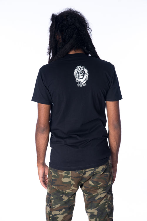 Cooyah Jamaica.  Men's rasta lion t-shirt screen printed on soft, 100% ringspun cotton.  We are a Jamaican owned reggae clothing brand since 1987.  