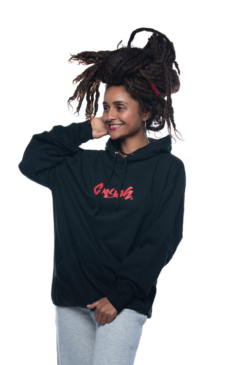 Cooyah Jamaica - Women's Rasta Lion hoodie in black. Screen printed in reggae colors.  We are a Jamaican owned clothing brand established in 1987.