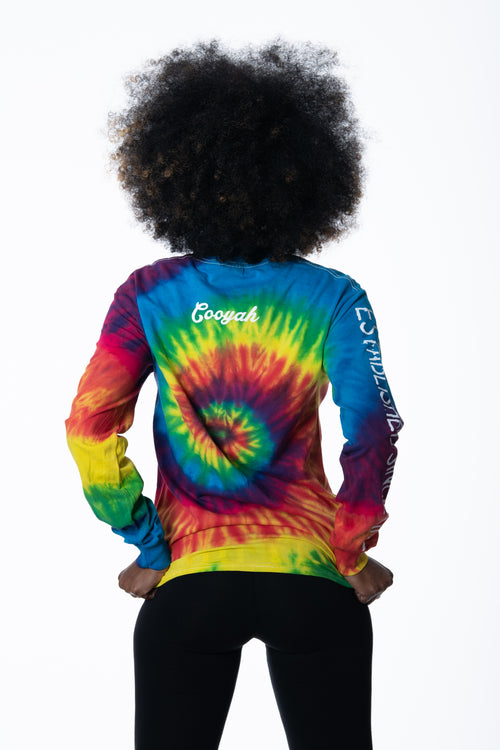 Cooyah women's tie-dye Shirt in rainbow colors