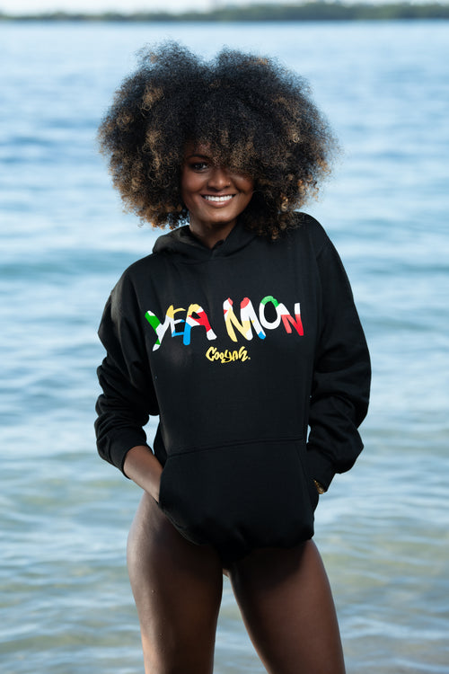 Cooyah Jamaica. Women's Yea Mon Hoodie. Reggae style. Jamaican clothing brand. IRIE