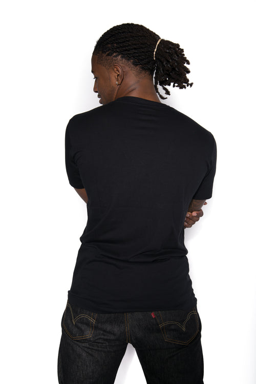 Men's classic black tee.  Cooyah Original. Jamaican clothing brand.