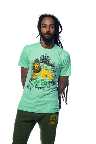 Cooyah Lion Crown Rasta T-Shirt in green