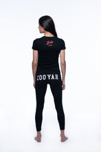 Load image into Gallery viewer, Cooyah Jamaica women&#39;s black leggings.  Jamaican dancehall  clothing
