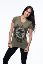 Load image into Gallery viewer, Women’s T-Shirt Smoke Weed Live Longer

