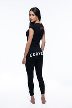 Load image into Gallery viewer, Cooyah Jamaica.  Women&#39;s black dancehall leggings.  Jamaican clothing brand
