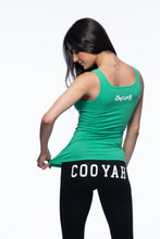 Load image into Gallery viewer, Cooyah Jamaica. Black Dancehall leggings with green tank top.  Jamaican clothing brand.
