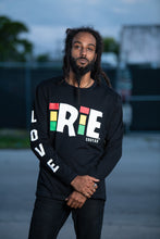 Load image into Gallery viewer, Classic Irie long sleeve men&#39;s t-shirt  by Cooyah Clothing.  Screen printed on the front, sleeve, and back.  Available worldwide. 
