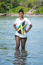 Load image into Gallery viewer, Soft ring-spun cotton tee with Jamaican flag graphic
