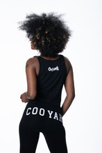 Load image into Gallery viewer, Cooyah Jamaica Women&#39;s black leggings with screen pirnted graphic, Athleisure, Jamaican Street Dance Wear clothing Dancehall Style, IRIE -
