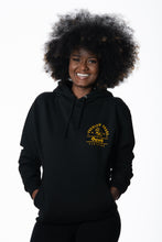 Load image into Gallery viewer, Cooyah Jamaica, Premium Brand hoodie with lion graphic in black. Jamaican streetwear clothing.
