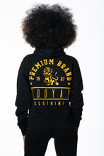 Load image into Gallery viewer, Cooyah Jamaica, Premium Brand hoodie with lion graphic in black. Jamaican streetwear clothing.
