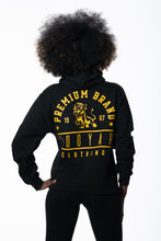 Load image into Gallery viewer, Cooyah Jamaica, Premium Brand hoodie with lion graphic in black. Jamaican streetwear clothing.  IRIE
