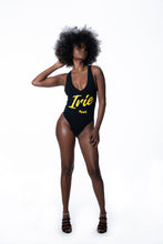 Load image into Gallery viewer, Cooyah Clothing. Women&#39;s Irie Bodysuit in black. Jamaican Beachwear Fashion
