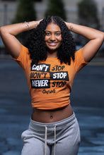 Load image into Gallery viewer, Cooyah Can&#39;t Stop Won&#39;t Stop relaxed fit t-shirt  in orange
