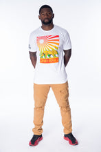 Load image into Gallery viewer, Cooyah Jamaica. Men&#39;s short sleeve Reggae Republic T-Shirt with Lion and Sun graphic in rasta colors. Jamaican rootswear clothing brand.
