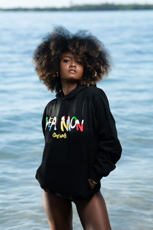 Cooyah Jamaica. Women's Yea Mon Hoodie. Reggae style. Jamaican clothing brand. IRIE