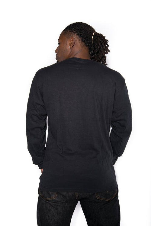 men's black long sleeve tee shirt